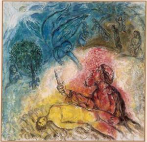 "The Sacrifice of Isaac" by Marc Chagall (1966).